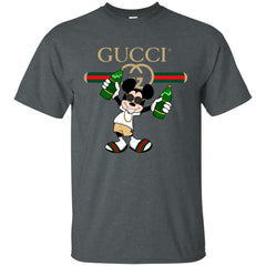 Gucci Mickey Mouse Drink Beer T-shirt Men Cotton T-Shirt Men Cotton T-Shirt - parenttees