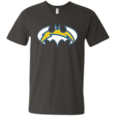 We Are The Los Angeles Chargers Batman Nfl Mashup Men V-Neck T-Shirt Men V-Neck T-Shirt - parenttees