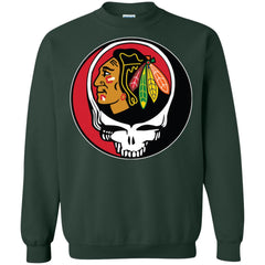 Chicago Blackhawks Grateful Dead Steal Your Face Hockey Nhl Shirts Crewneck Pullover Sweatshirt Crewneck Pullover Sweatshirt - parenttees