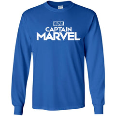 Marvel Captain Marvel Movie Logo White Men Long Sleeve Shirt Men Long Sleeve Shirt - parenttees