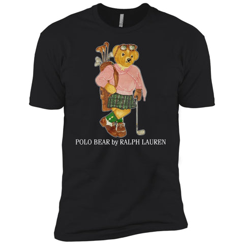 Polo Bear Ralph Lauren T-shirt Men Short Sleeve T-Shirt Black / X-Small Men Short Sleeve T-Shirt - parenttees