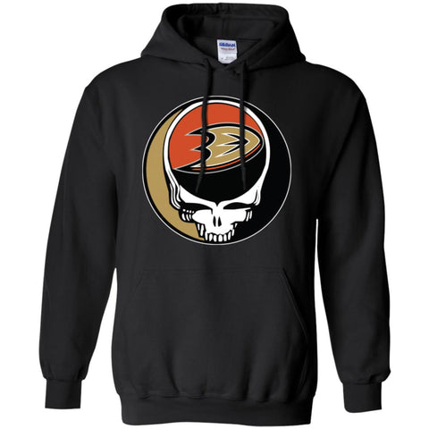 Anaheim Ducks Grateful Dead Steal Your Face Hockey Nhl Shirts Pullover Hoodie Sweatshirt Black / S Pullover Hoodie Sweatshirt - parenttees