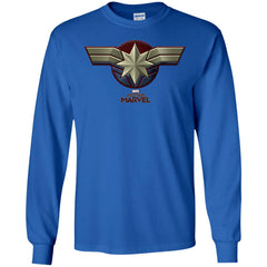 Marvel Captain Marvel Movie Chest Symbol Men Long Sleeve Shirt Men Long Sleeve Shirt - parenttees