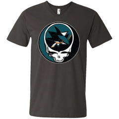 San Jose Sharks Grateful Dead Steal Your Face Hockey Nhl Shirts Men V-Neck T-Shirt Men V-Neck T-Shirt - parenttees