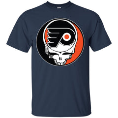 Philadelphia Flyers Grateful Dead Steal Your Face Hockey Nhl Shirts Men Cotton T-Shirt Men Cotton T-Shirt - parenttees