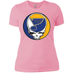 St Louis Blues Grateful Dead Steal Your Face Hockey Nhl Shirts Women Cotton T-Shirt Women Cotton T-Shirt - parenttees