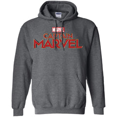 Marvel Captain Marvel Movie Logo Red Pullover Hoodie Sweatshirt Pullover Hoodie Sweatshirt - parenttees