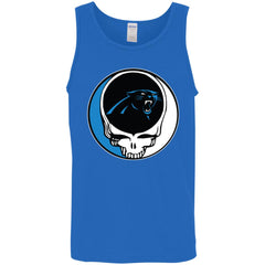 Carolina Panthers Grateful Dead Steal Your Face Football Nfl Shirts Men Cotton Tank Men Cotton Tank - parenttees