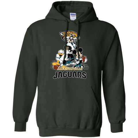 Mickey Mouse Jacksonville Jaguar American Football Nfl Sports Shirt Pullover Hoodie Sweatshirt Black / S Pullover Hoodie Sweatshirt - parenttees