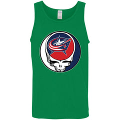 Columbus Blue Grateful Dead Steal Your Face Hockey Nhl Shirts Men Cotton Tank Men Cotton Tank - parenttees