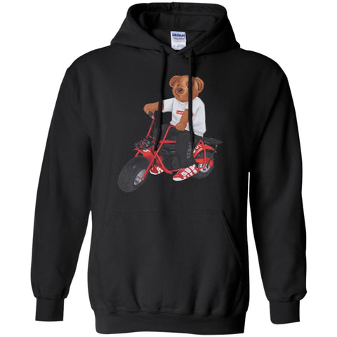 Supreme Bear Moto T-shirt Pullover Hoodie Sweatshirt Black / S Pullover Hoodie Sweatshirt - parenttees