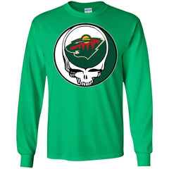 Minnesota Wild Grateful Dead Steal Your Face Hockey Nhl Shirts Men Long Sleeve Shirt Men Long Sleeve Shirt - parenttees