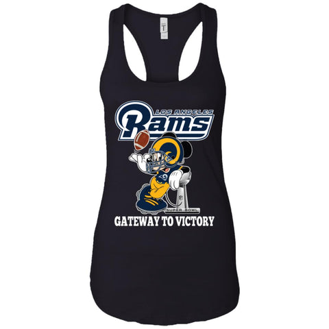 Los Angeles Rams Gateway To Victory Super Bowl 2019 Mickey Mouse Football Nfl Women Tank Top Black / X-Small Women Tank Top - parenttees