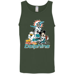 Mickey Mouse Miami Dolphins American Football Nfl Sports Shirt Men Cotton Tank