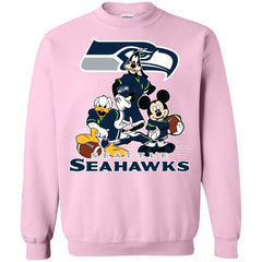 Mickey Mouse Seattle Seahawks American Football Nfl Sports Shirt Crewneck Pullover Sweatshirt Crewneck Pullover Sweatshirt - parenttees