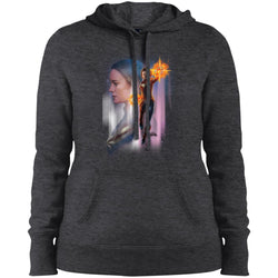 Captain Marvel Flying Space Portrait Women Hooded Sweatshirt