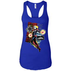 Captain Marvel Plaid Jean Patched Portrait Women Tank Top Women Tank Top - parenttees