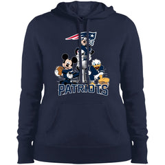 Nfl - New England Patriots Donald Duck Goofy Mickey Mouse Super Bowl 2019 Football Women Hooded Sweatshirt Women Hooded Sweatshirt - parenttees