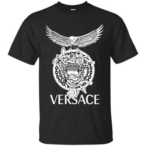 Versace Supervip Logo T-shirt Men Cotton T-Shirt Black / S Men Cotton T-Shirt - parenttees