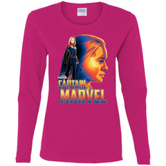 Captain Marvel Bold Sunset Portrait Women Long Sleeve Shirt Women Long Sleeve Shirt - parenttees