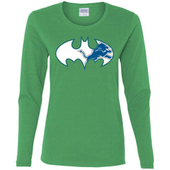 We Are The Detroit Lions Batman Nfl Mashup Women Long Sleeve Shirt Women Long Sleeve Shirt - parenttees