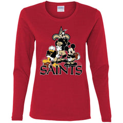 Mickey Mouse New Orleans Saints American Football Nfl Sports Shirt Women Long Sleeve Shirt Women Long Sleeve Shirt - parenttees