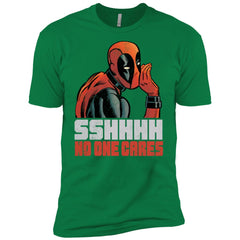 Marvel Deadpool Shhh No One Cares Whisper Men Short Sleeve T-Shirt Men Short Sleeve T-Shirt - parenttees