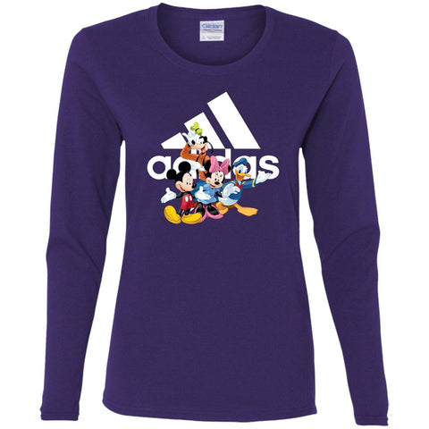 Aidas Mickey Mouse And Friends Disney T-shirt Women Long Sleeve Shirt Purple / S Women Long Sleeve Shirt - parenttees