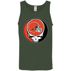 Cleveland Browns Grateful Dead Steal Your Face Football Nfl Shirts Men Cotton Tank Men Cotton Tank - parenttees