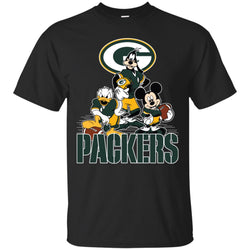 Mickey Mouse Green Bay Packer American Football Nfl Sports Shirt Men Cotton T-Shirt