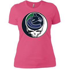 Vancouver Canucks Grateful Dead Steal Your Face Hockey Nhl Shirts Women Cotton T-Shirt Women Cotton T-Shirt - parenttees