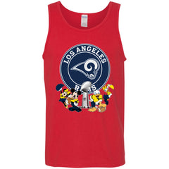 Nfl – Los Angeles Rams Super Bowl 2019 Mickey Mouse Minnie Mouse Donald Duck Daisy Duck Football Men Cotton Tank Men Cotton Tank - parenttees