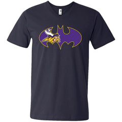 We Are The Minnesota Vikings Batman Nfl Mashup Men V-Neck T-Shirt Men V-Neck T-Shirt - parenttees