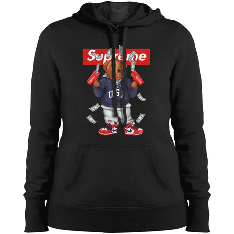 Supreme Bear Hot Trending T-shirt Women Hooded Sweatshirt Black / X-Small Women Hooded Sweatshirt - parenttees