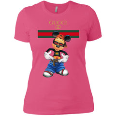 Gucci Logo Mickey Gift Trending T-shirt Women Cotton T-Shirt Women Cotton T-Shirt - parenttees