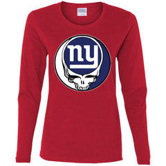 New York Giants Grateful Dead Steal Your Face Football Nfl Shirts Women Long Sleeve Shirt Women Long Sleeve Shirt - parenttees