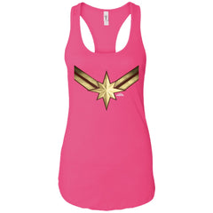 Captain Marvel Gleaming Chest Logo Women Tank Top Women Tank Top - parenttees