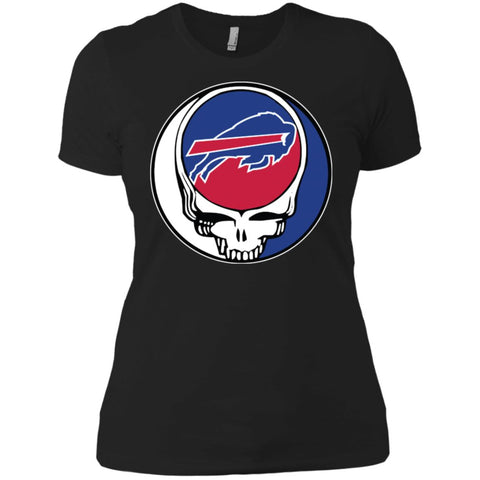 Buffalo Bills Grateful Dead Steal Your Face Football Nfl Shirts Women Cotton T-Shirt Black / X-Small Women Cotton T-Shirt - parenttees