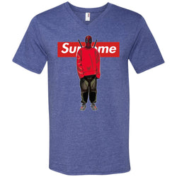 Supreme Deadpool Hiphop T-shirt Men V-Neck T-Shirt