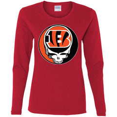 Cincinnati Bengals Grateful Dead Steal Your Face Football Nfl Shirts Women Long Sleeve Shirt Women Long Sleeve Shirt - parenttees