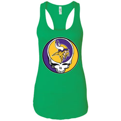 Minnesota Vikings Grateful Dead Steal Your Face Football Nfl Shirts Women Tank Top