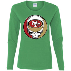 San Francisco 49ers Grateful Dead Steal Your Face Football Nfl Shirts Women Long Sleeve Shirt Women Long Sleeve Shirt - parenttees