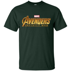 Marvel Avengers Infinity War Golden Logo Men Cotton T-Shirt Men Cotton T-Shirt - parenttees