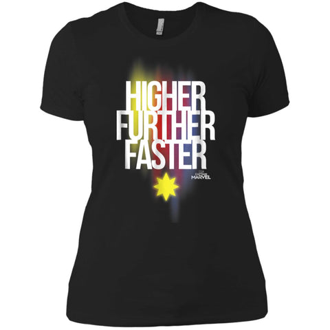 Marvel Captain Marvel Movie Graphic Women Cotton T-Shirt Black / X-Small Women Cotton T-Shirt - parenttees