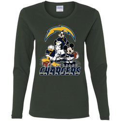 Mickey Mouse Los Angeles Chargers American Football Nfl Sports Shirt Women Long Sleeve Shirt