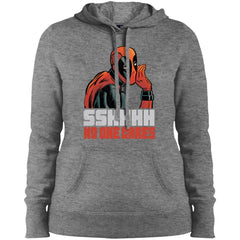 Marvel Deadpool Shhh No One Cares Whisper Women Hooded Sweatshirt Women Hooded Sweatshirt - parenttees