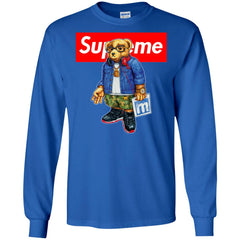 Supreme Bear Style Music T-shirt Men Long Sleeve Shirt Men Long Sleeve Shirt - parenttees