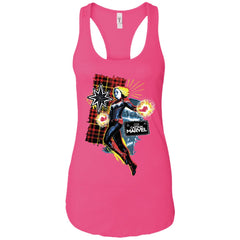 Captain Marvel Plaid Jean Patched Portrait Women Tank Top Women Tank Top - parenttees