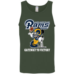 Los Angeles Rams Gateway To Victory Super Bowl 2019 Mickey Mouse Football Nfl Men Cotton Tank