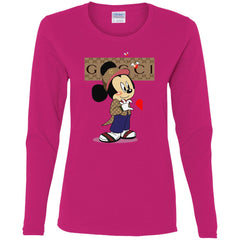 Mickey Mouse Love Couple T-shirt Valentine's Day T-shirt Women Long Sleeve Shirt Women Long Sleeve Shirt - parenttees